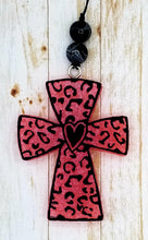 Load image into Gallery viewer, Freshie Leopard Heart Cross
