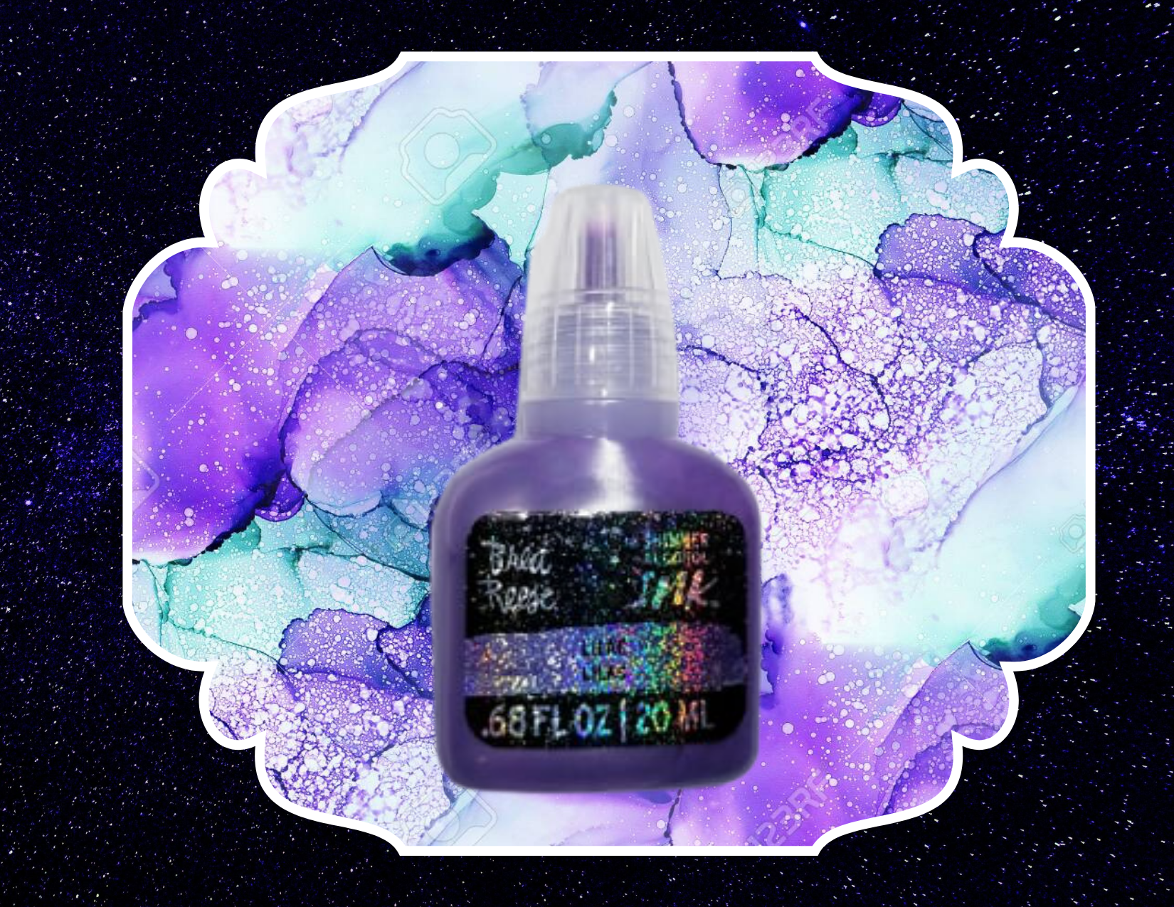 Brea Reese Shimmer Alcohol Ink – Purple Moon Glitters